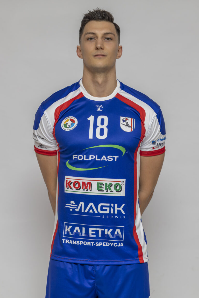 Zdjęcie zawodnika drużyny MKS Tęcza Folplast Kościan Patryka Marcinkowskiego